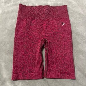 GYMSHARK Red Adapt Animal Print Seamless Cycling Shorts Size S